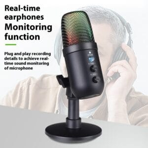 Microphone USB RGB pour Gaming et Streaming