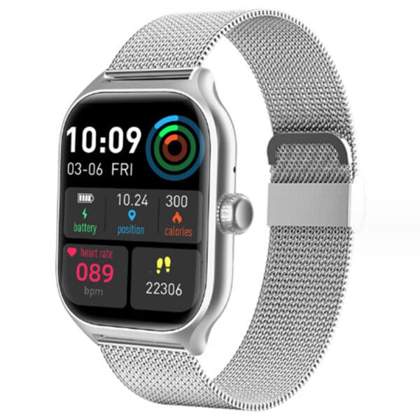 Montre Connectée Bluetooth Écran Tactile avec Suivi Cardiaque