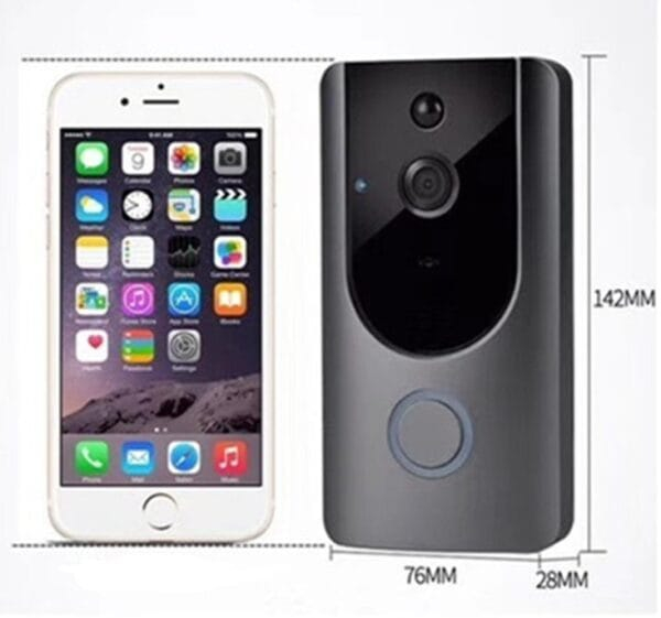 Caméra de Sonnette Vidéo WiFi avec Interphone et Vision Nocturne – Image 4