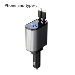 Chargeur Voiture Métal 100W USB & TYPE-C