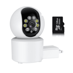 Caméra Wifi 360° Vision Nocturne Full HD 128G Sans Fil