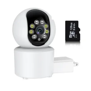 Caméra Wifi 360° Vision Nocturne Full HD 128G Sans Fil