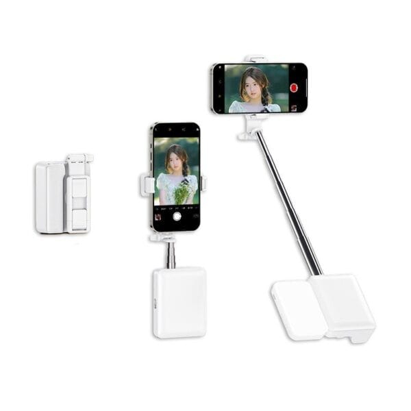 Perche à Selfie Télescopique avec Lumière LED et Trépied – Image 5