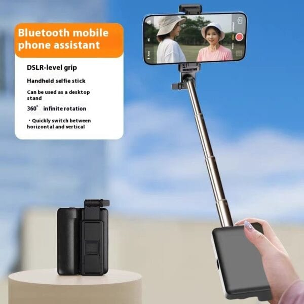 Perche à Selfie Télescopique avec Lumière LED et Trépied – Image 7
