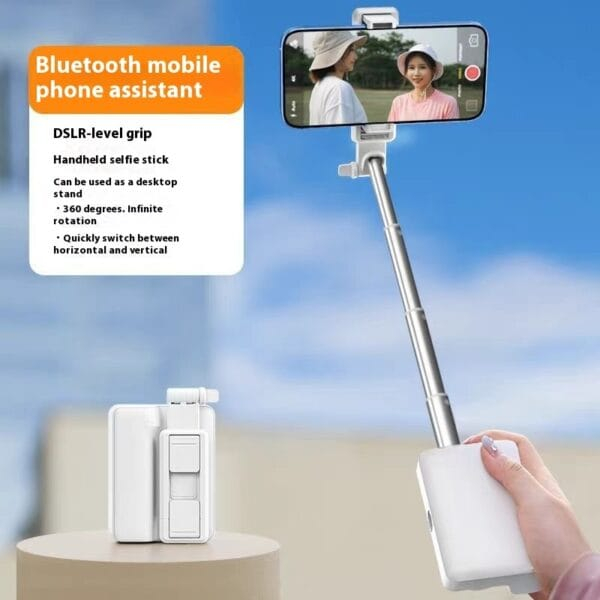 Perche à Selfie Télescopique avec Lumière LED et Trépied – Image 2